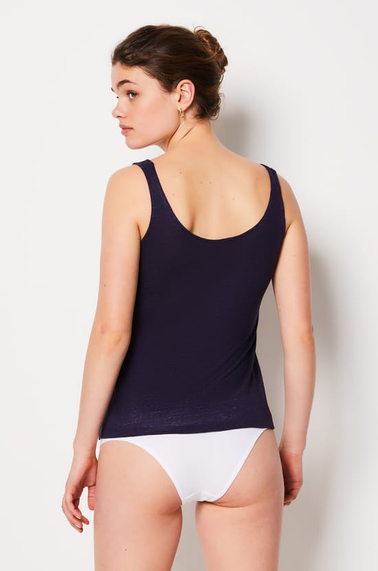 Linen Pyjama Tank Top;${refinementColor}