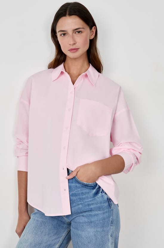 Long-sleeved poplin shirt;${refinementColor}