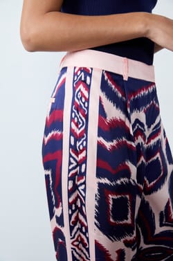 Printed fluid trousers;${refinementColor}