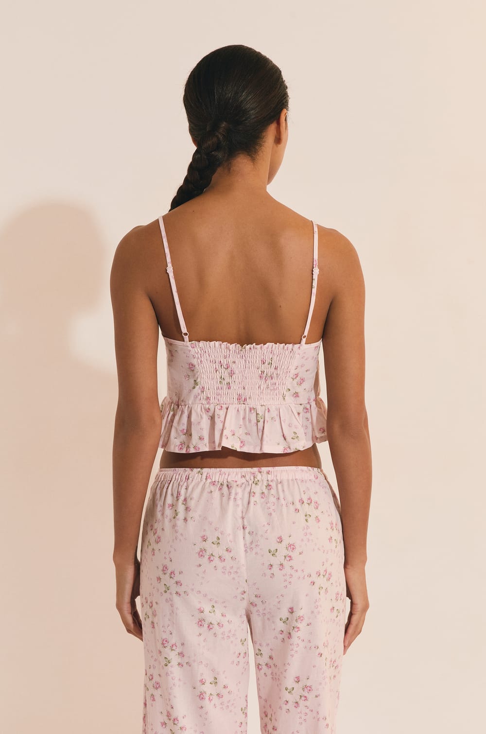 Top de pyjama en coton;${refinementColor}