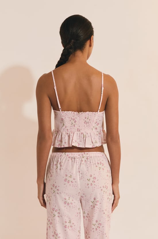 Top de pyjama en coton;${refinementColor}