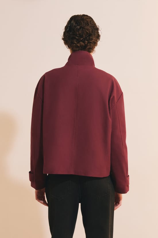 Trench court &agrave; col montant avec coton;${refinementColor}