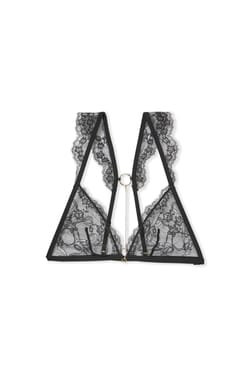 Soutien-gorge triangle sans armature en dentelle;${refinementColor}
