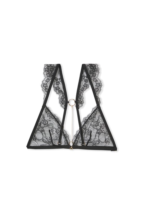 Soutien-gorge triangle sans armature en dentelle;${refinementColor}
