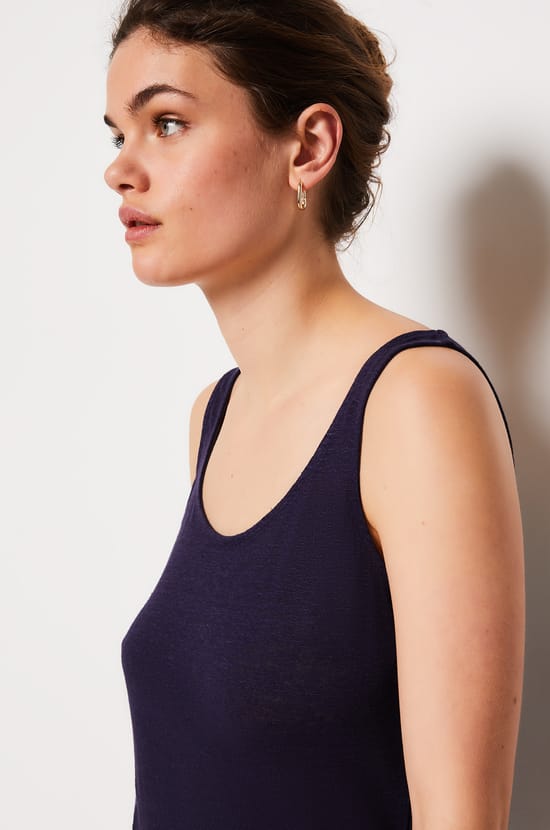 Linen Pyjama Tank Top;${refinementColor}