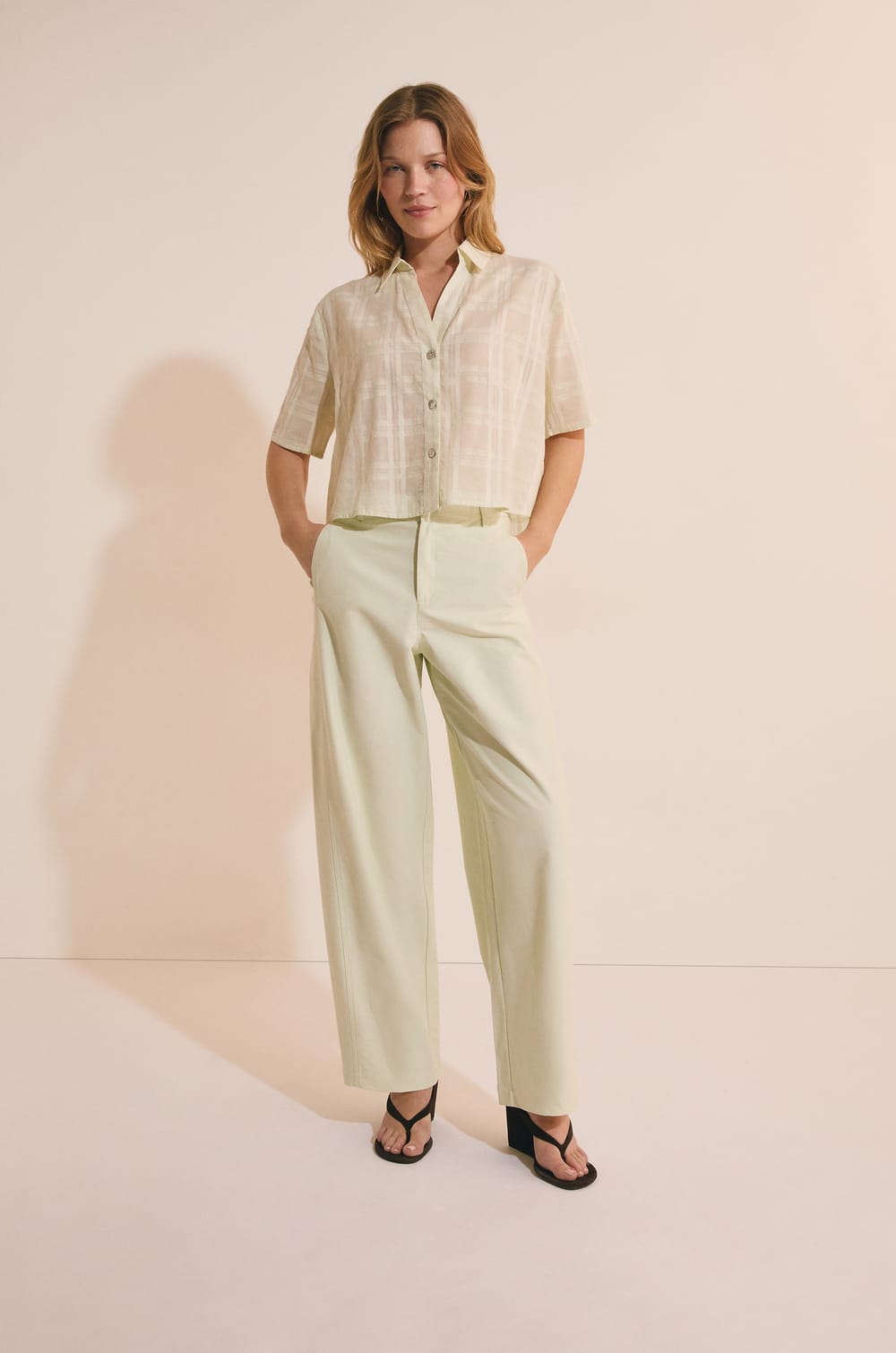 Short-sleeved Cotton Shirt;${refinementColor}