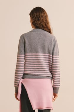 Pull col polo 100% cachemire;${refinementColor}