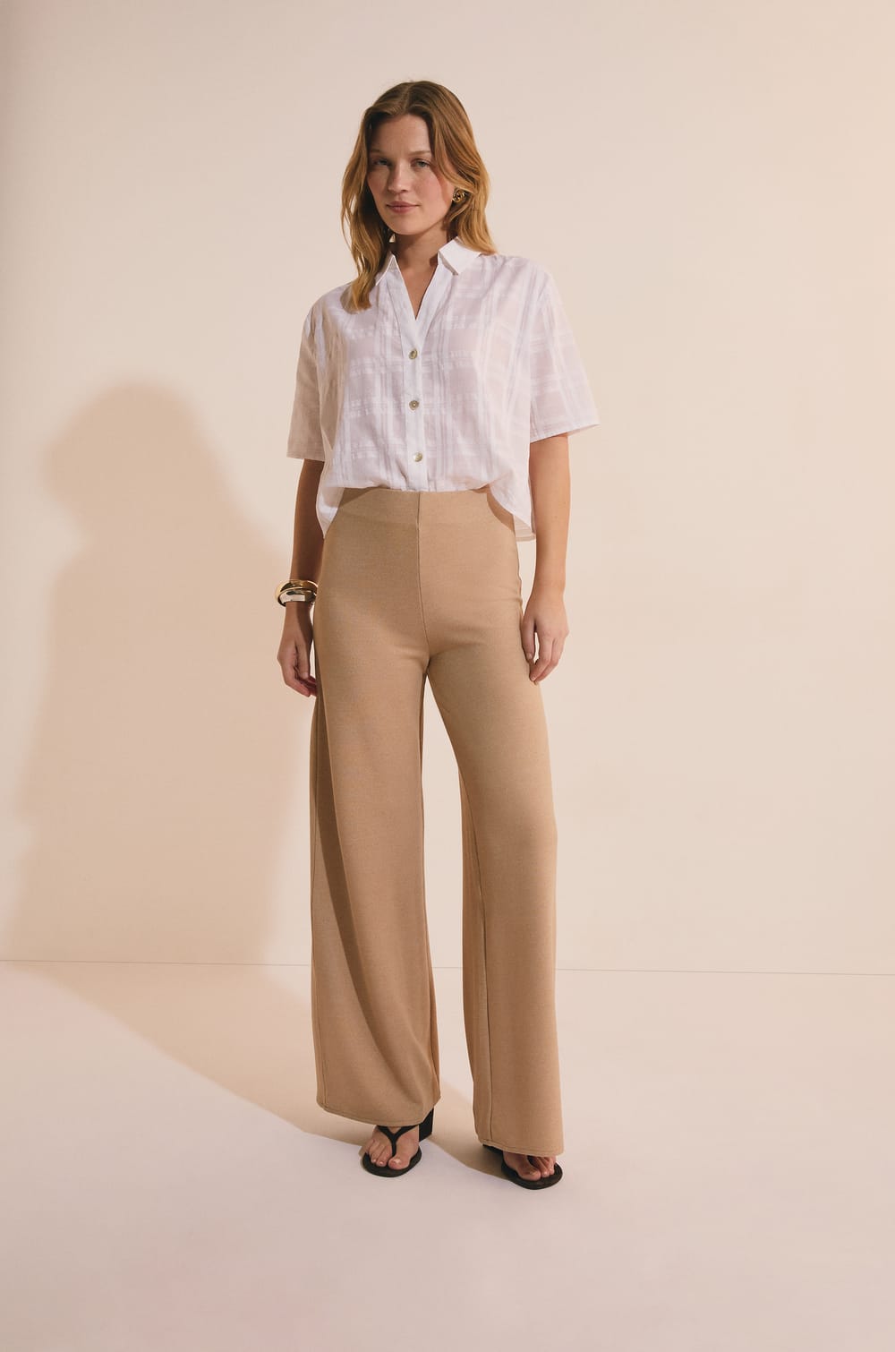 Chemise manches courtes en coton;${refinementColor}