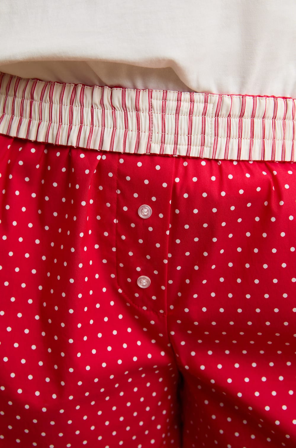 Short de pyjama &agrave; pois avec coton;${refinementColor}