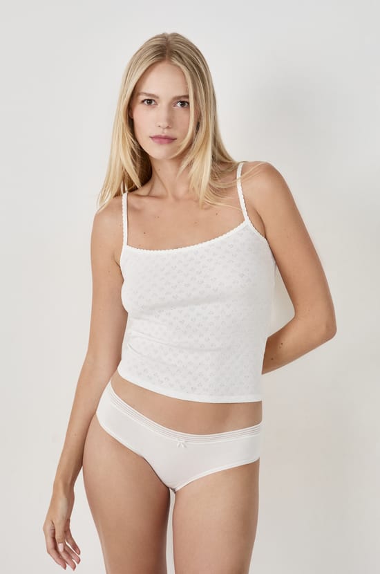 3-Pack of Cotton and Lace Briefs;${refinementColor}