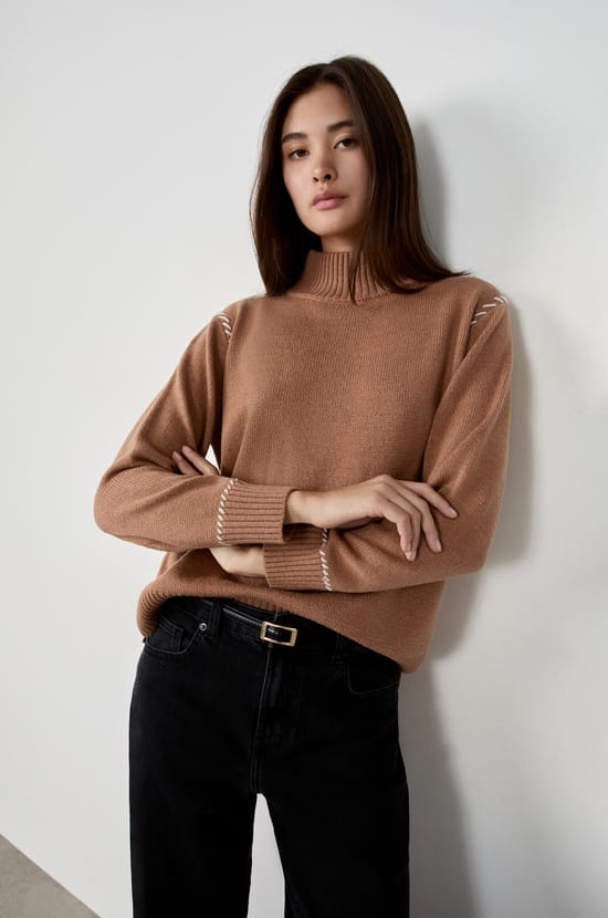 High Neck Sweater;${refinementColor}