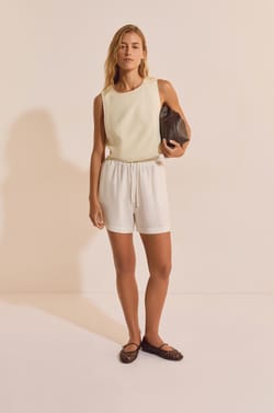 Top sans manches avec lin;${refinementColor}