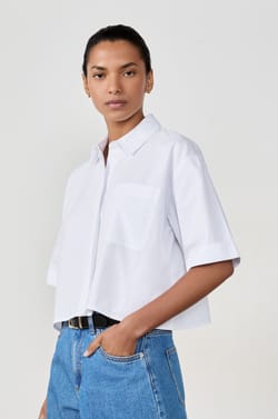 Chemise courte en coton;${refinementColor}