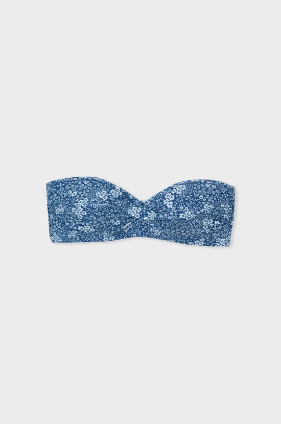 Strapless lightly lined bra with removable straps swimwear top;${refinementColor}