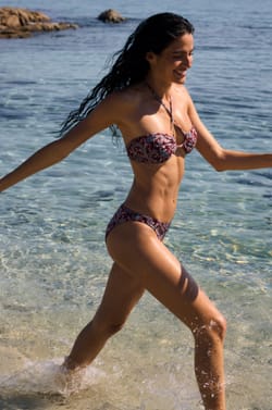 Haut de maillot de bain bandeau fleuri;${refinementColor}