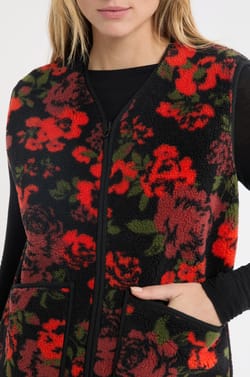 Chaleco sin mangas con efecto sherpa;${refinementColor}