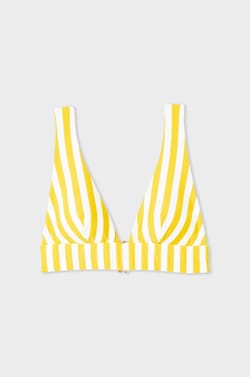 Striped Bikini Top;${refinementColor}