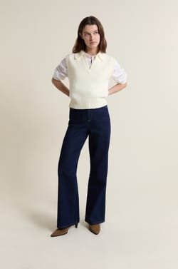 Trui met polokraag zonder mouwen;${refinementColor}