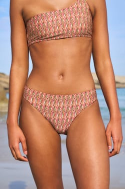 Culotte bikini bas de maillot à motif;${refinementColor}