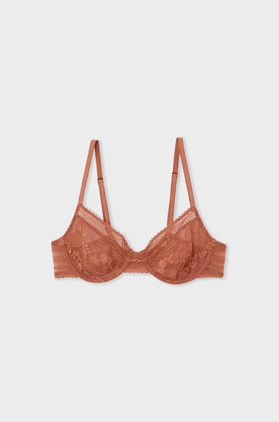 Lace Bra with Golden Jewel Detail;${refinementColor}