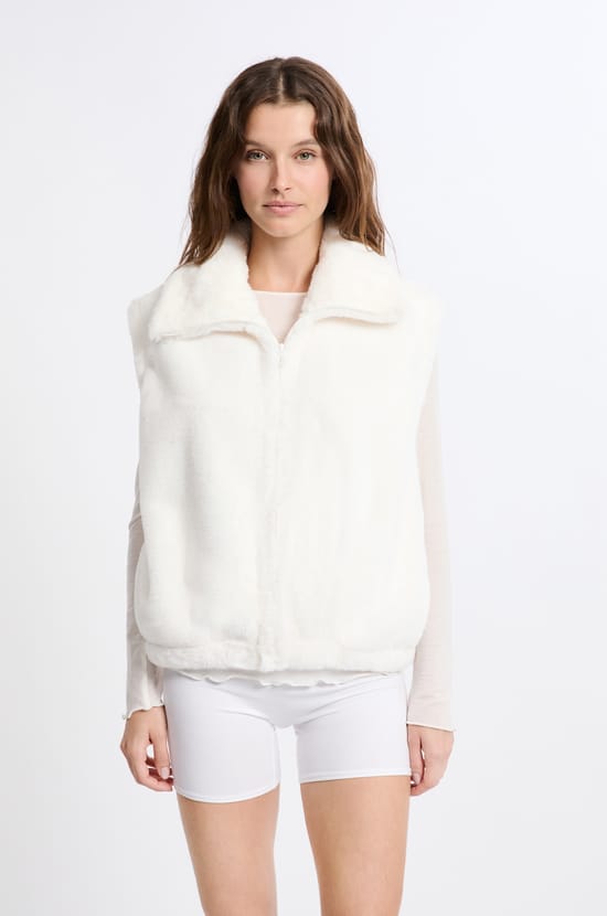 Gilet sans manches effet polaire;${refinementColor}