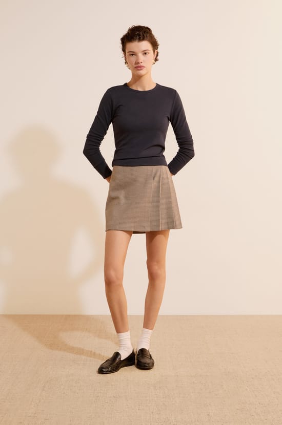 T-shirt &agrave; manches longues avec coton modal;${refinementColor}