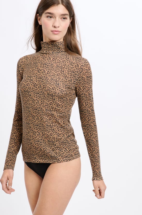 Thermal Turtleneck T-shirt with Cashmere;${refinementColor}