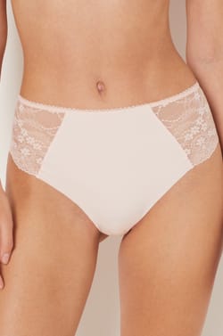 Culotte midi bi-matière;${refinementColor}