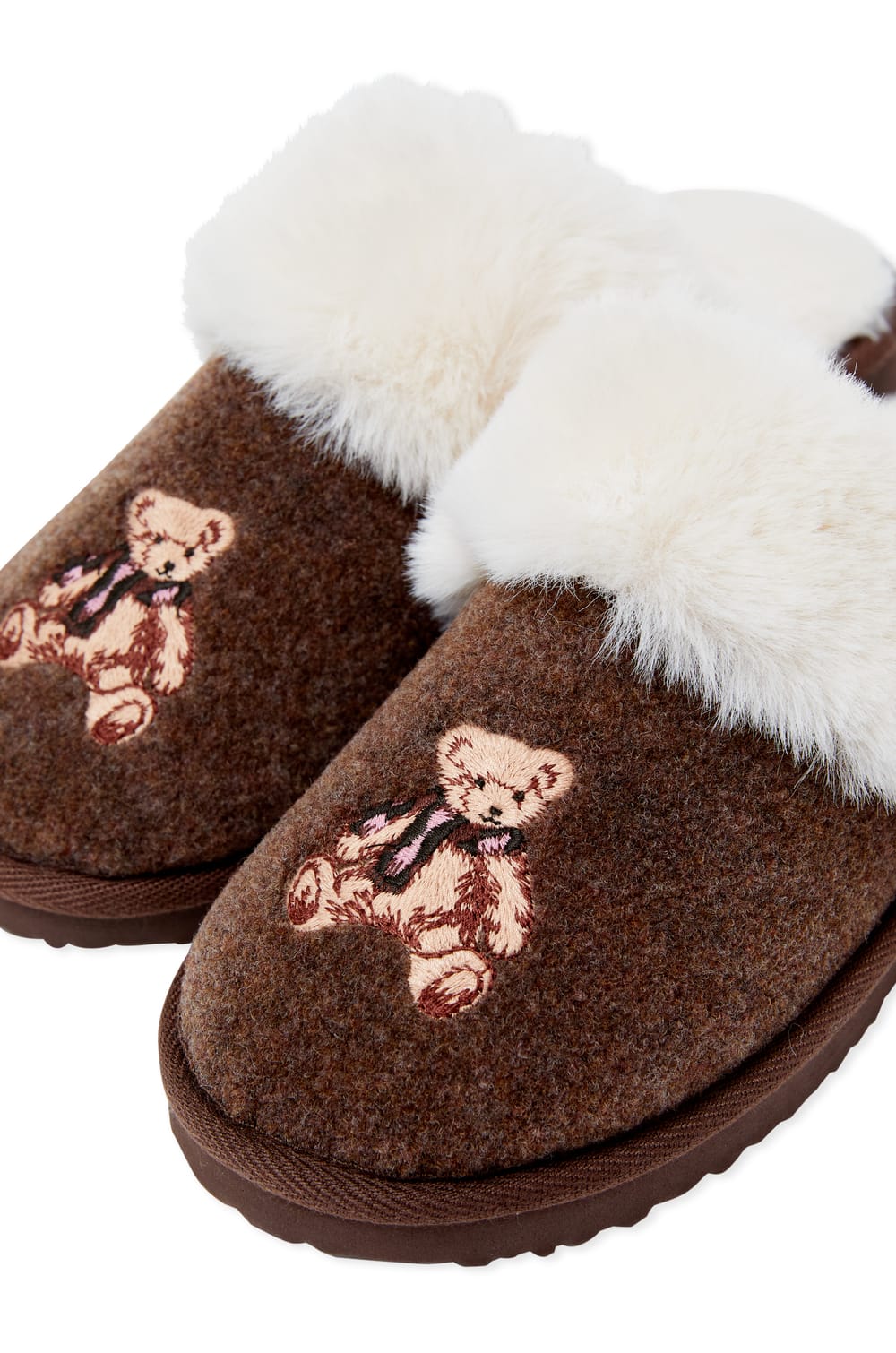 Chaussons mules avec motif ourson;${refinementColor}