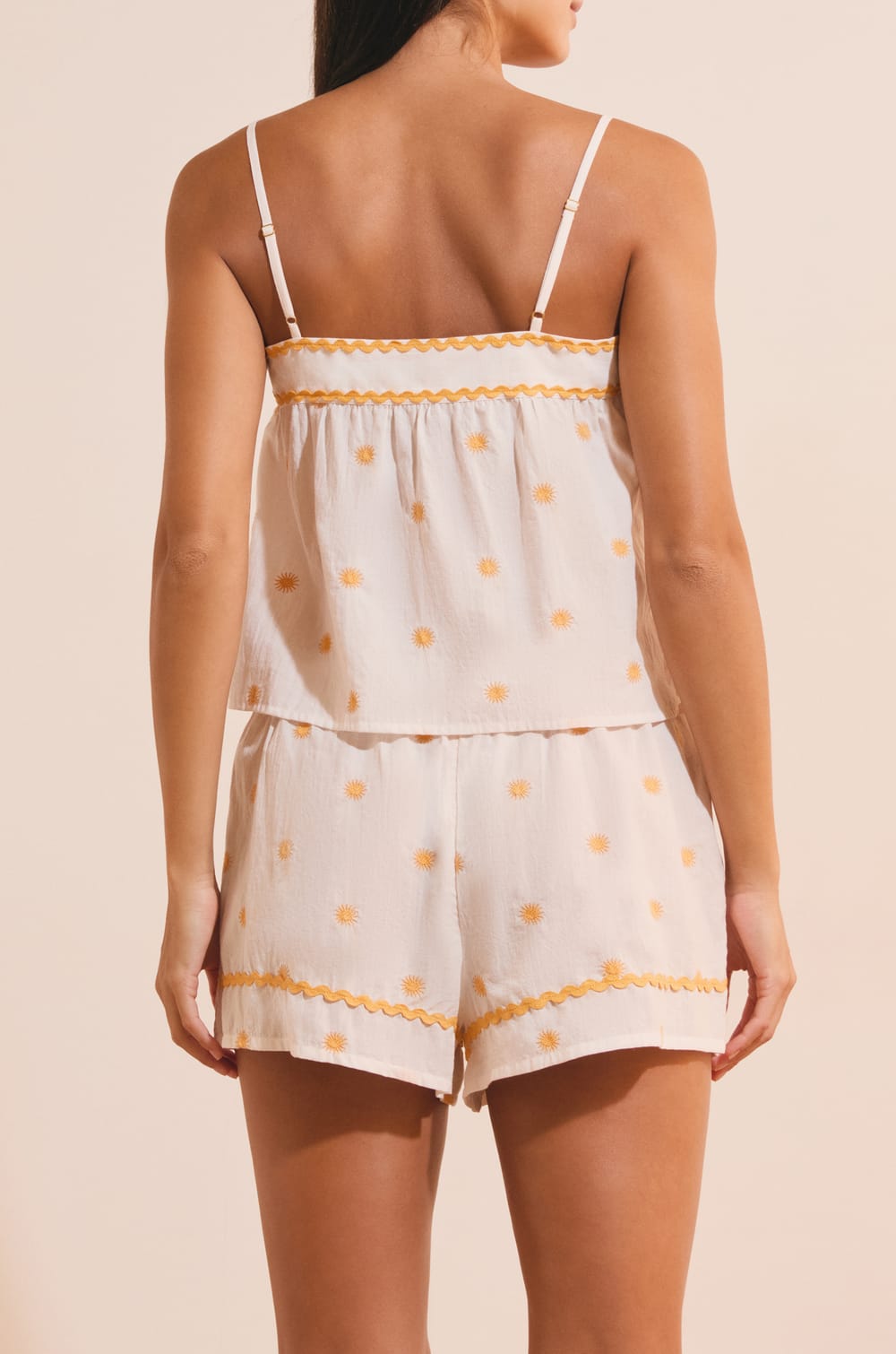 Short avec motifs soleil en coton;${refinementColor}