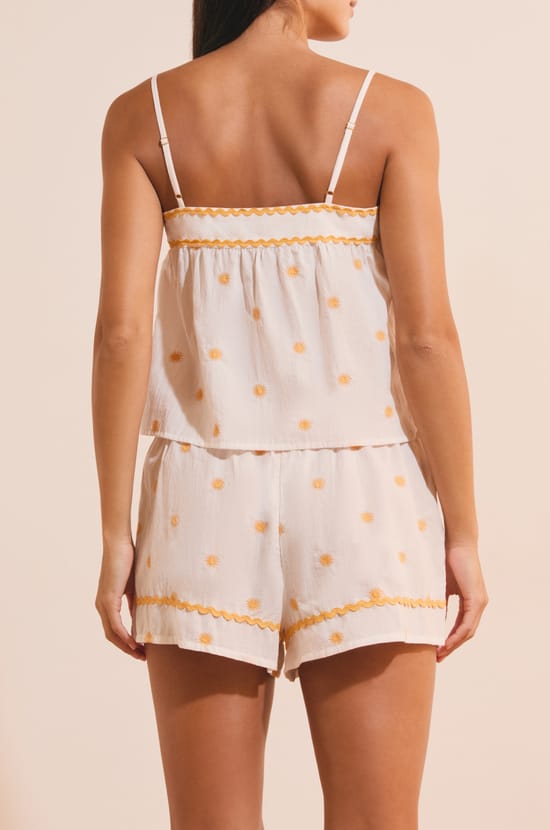 Short avec motifs soleil en coton;${refinementColor}