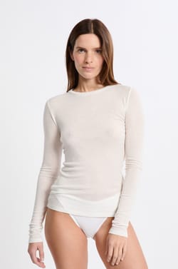 T-shirt thermique col roulé avec laine;${refinementColor}
