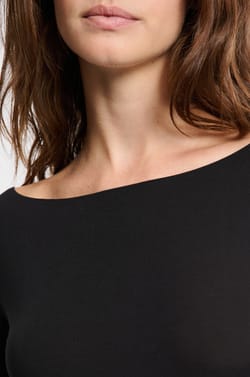 Long-sleeved thermal knit bodysuit;${refinementColor}