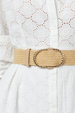 Cinturón de rafia;${refinementColor}