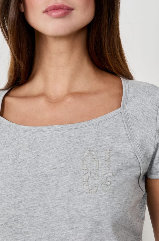 Short-sleeved cotton T-shirt;${refinementColor}