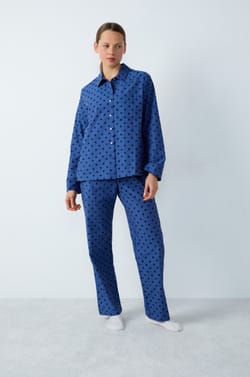Pantalon de pyjama &agrave; poids en coton;${refinementColor}