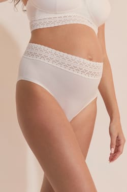 Culotte midi de maternit&eacute; d&eacute;tails dentelle;${refinementColor}