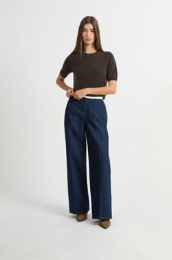Short-sleeved cashmere sweater;${refinementColor}