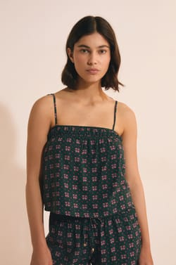 Top de pijama estampado;${refinementColor}