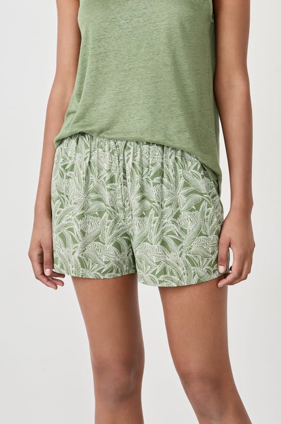 Printed Pajama Shorts;${refinementColor}