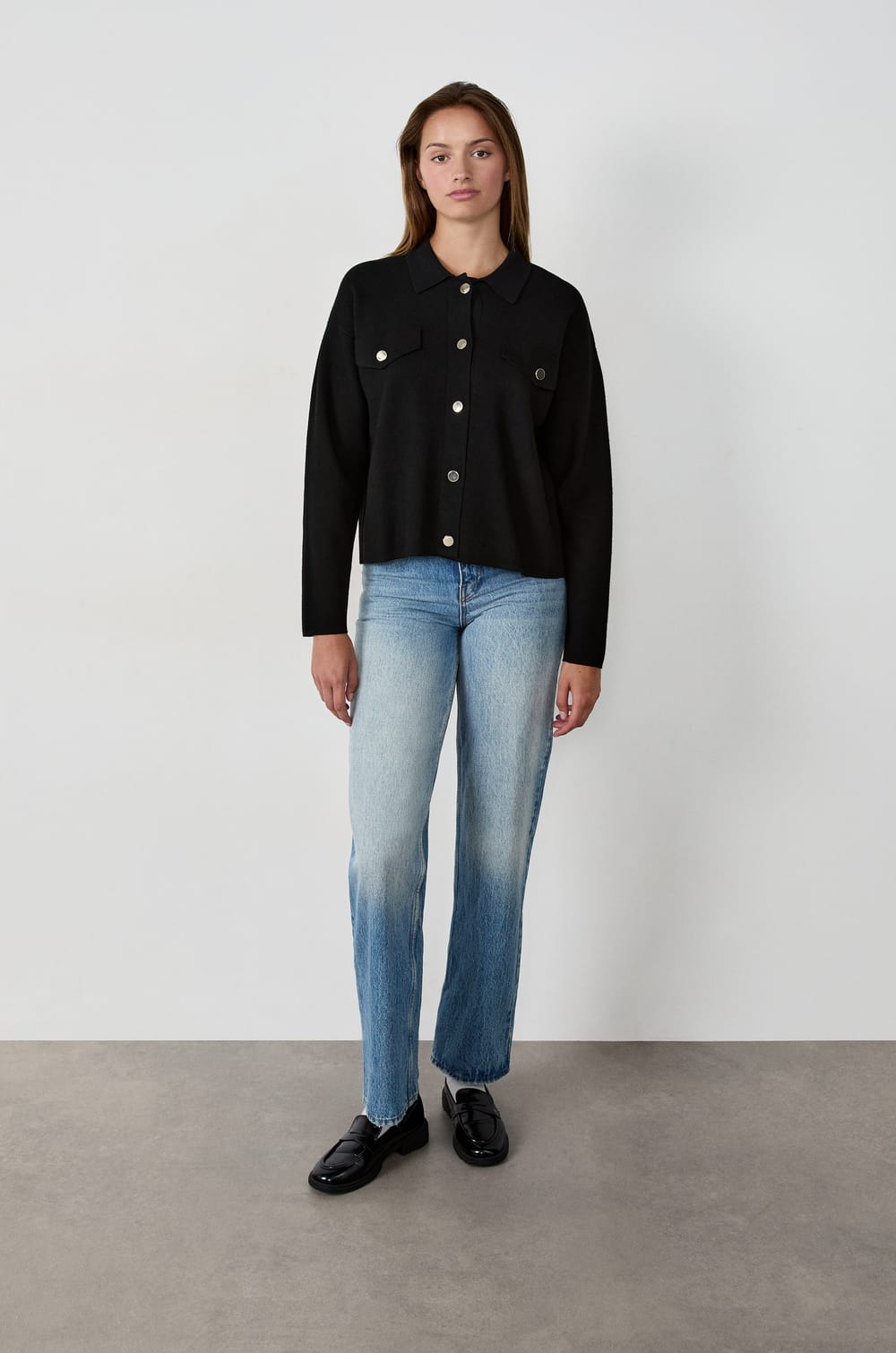 Buttoned Cardigan;${refinementColor}