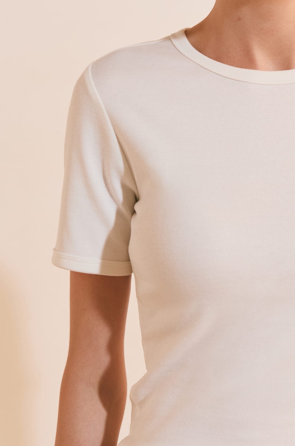 T-shirt manches courtes avec coton modal;${refinementColor}