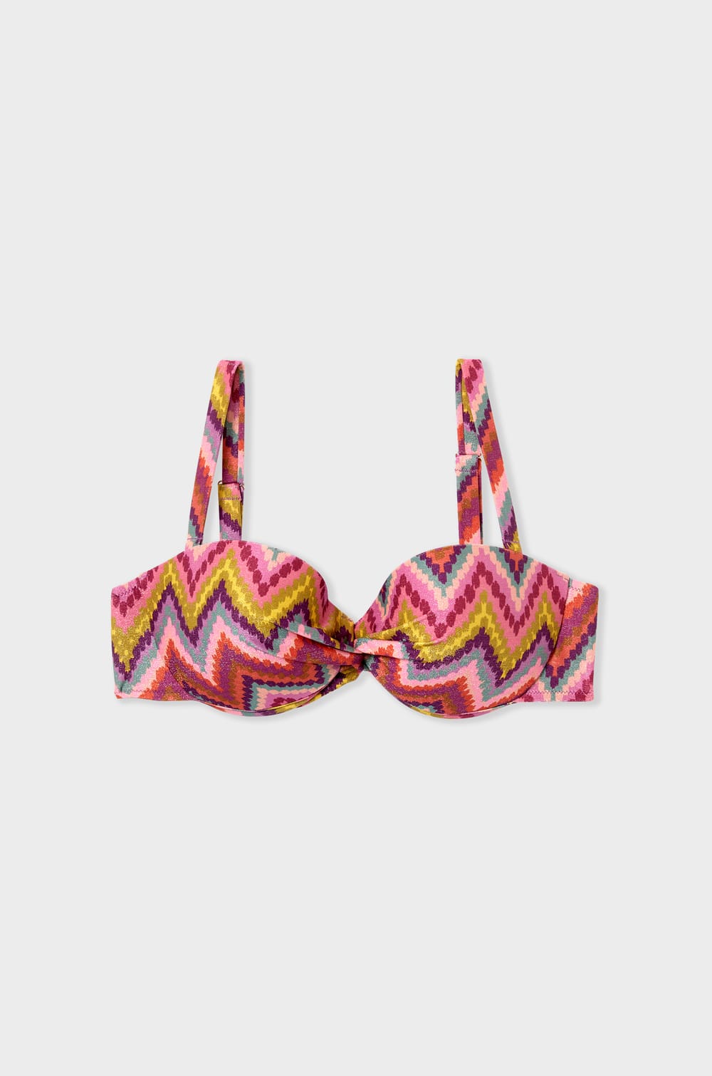 Colourful bandeau bikini top;${refinementColor}