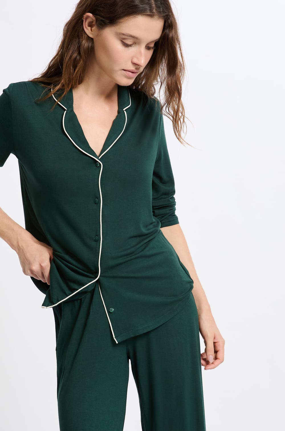 2-teiliges Pyjama-Set mit langen &Auml;rmeln;${refinementColor}