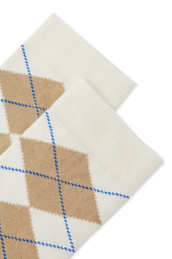 Chaussette &agrave; motifs argyle avec coton;${refinementColor}