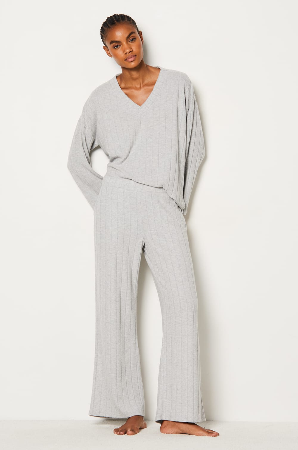 Ribbed Pyjama Bottoms;${refinementColor}