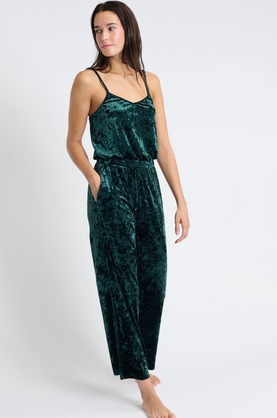 Combinaison de pyjama en velours;${refinementColor}