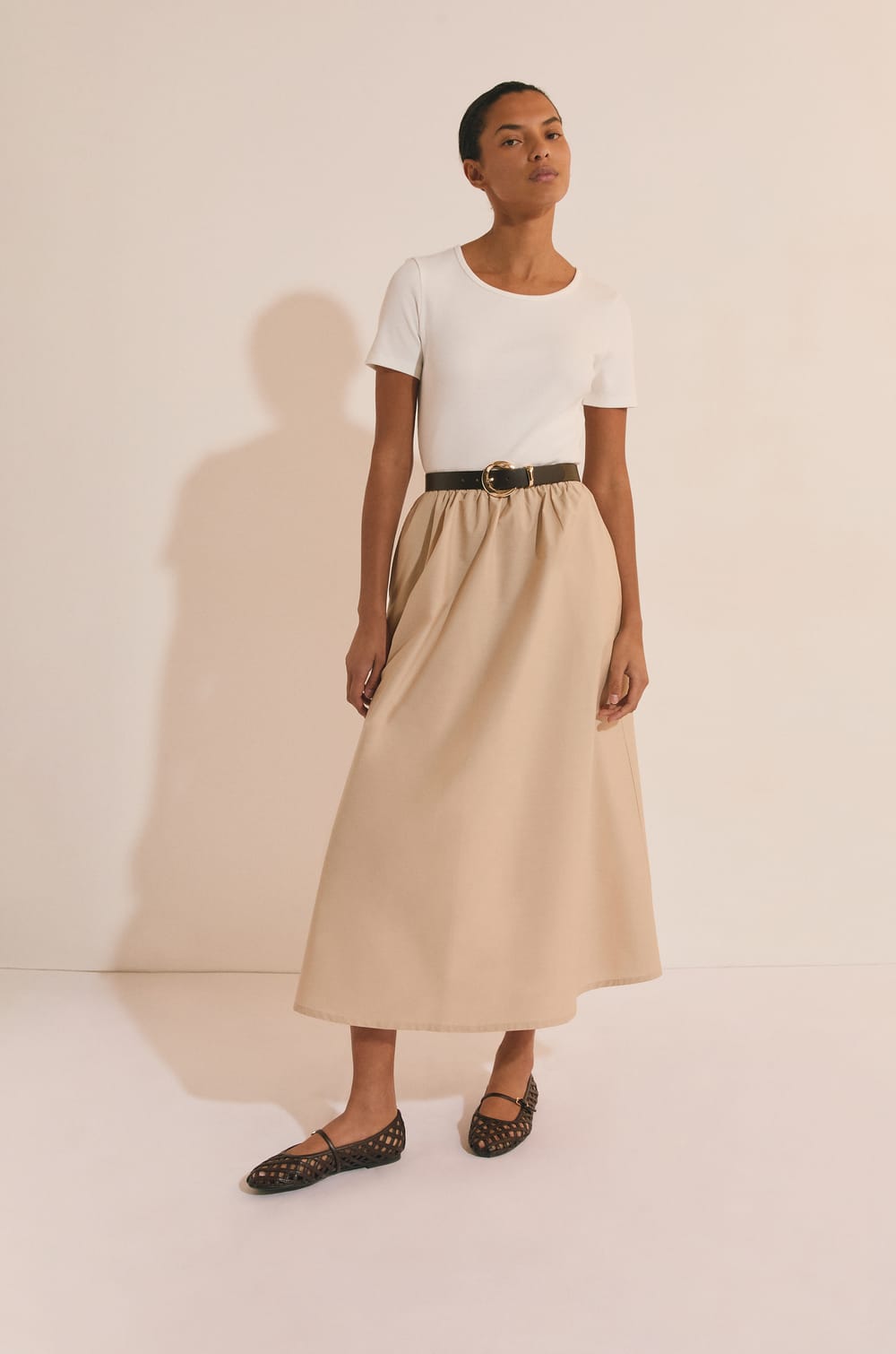 Robe longue en coton;${refinementColor}