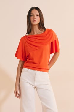 T-shirt manches courtes drap&eacute;;${refinementColor}
