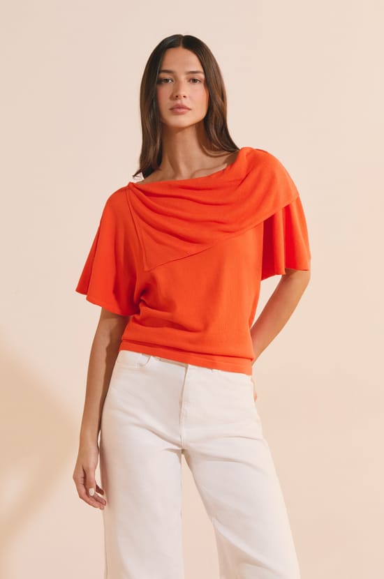 T-shirt manches courtes drap&eacute;;${refinementColor}
